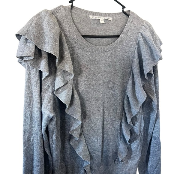 Veronica Beard Centre Metallic Ruffle Sweater - Picture 7 of 8